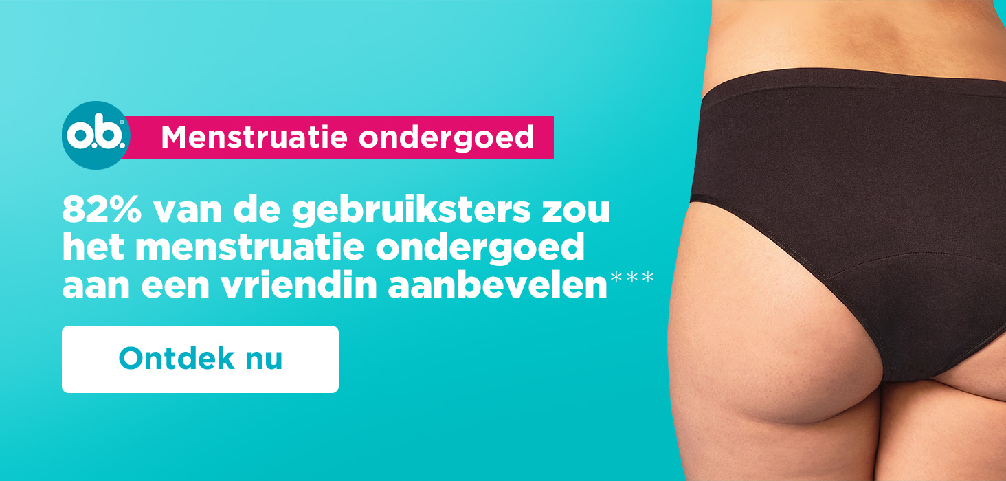 o.b. menstruatie ondergoed – 82% van de gebruikers zou het menstruatie ondergoed aan hun vriendin aanbevelen.