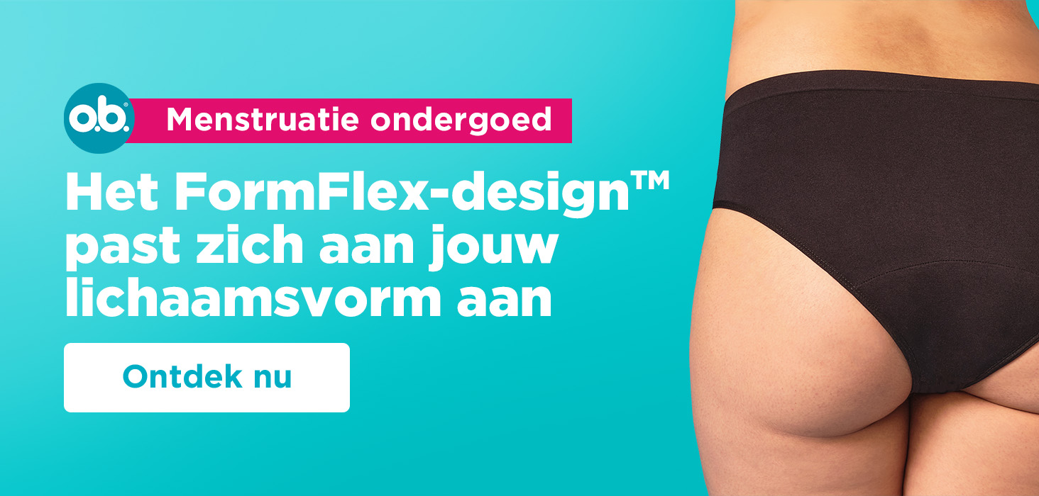 o.b. menstruatie ondergoed – Het elastische ontwerp past zich aan je lichaamsvorm aan.